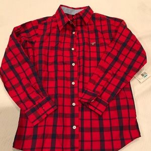 Boys Wrangler Plaid Shirt NWT